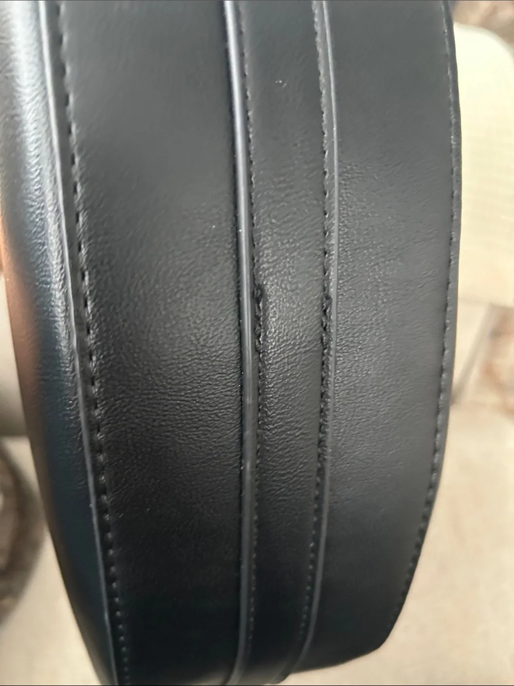 Madison West Black Leather Hobo with Gold Accent